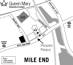 Map of People's Palace, Queen Mary University of London
